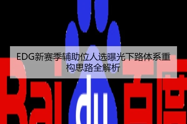 EDG新赛季辅助位人选曝光下路体系重构思路全解析